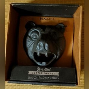 Cast Iron Black Bear Head Bottle Opener